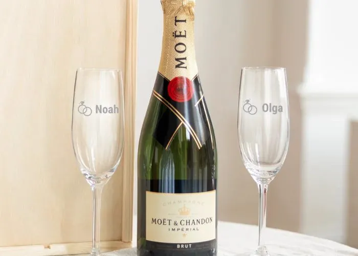 Personligt champagneset Moët & Chandon