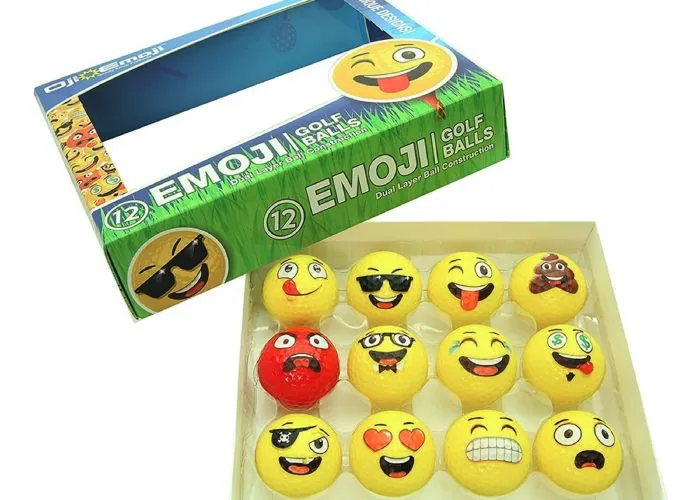 Emoji-golfbollar skoj